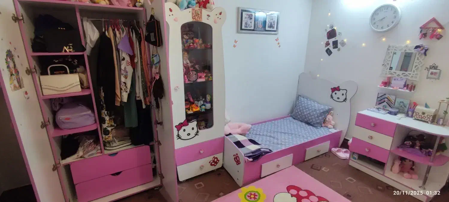 تخت میز و کمد کودک نوجوان|اسباب و اثاث بچه|قم, پردیسان|دیوار