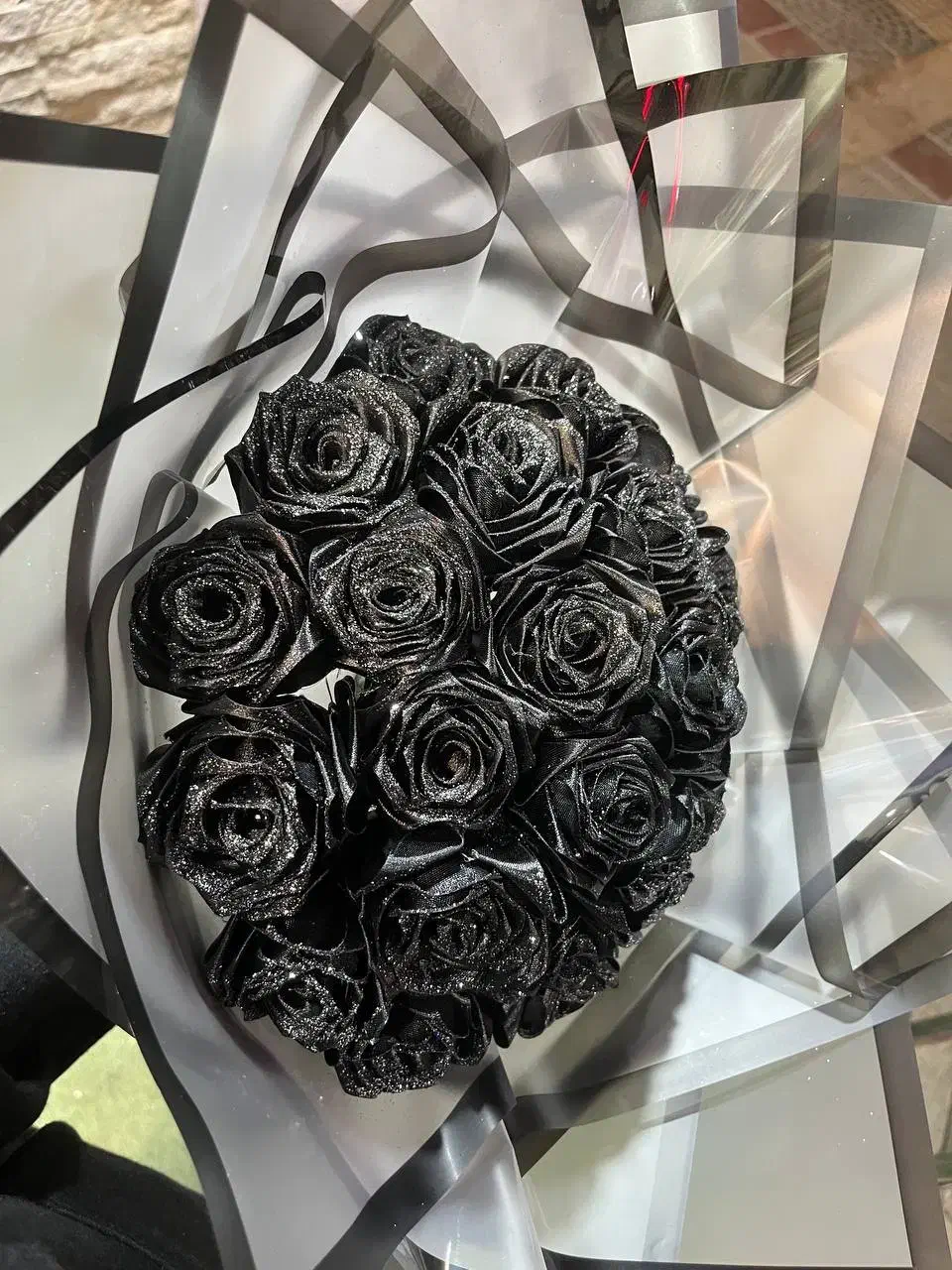 گل رز روبانی خاص|گل مصنوعی|یزد, |دیوار