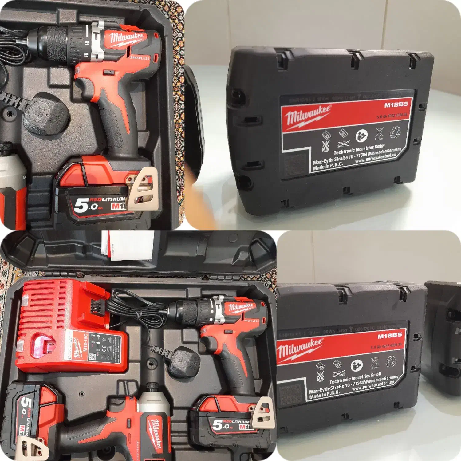 دریل شارژی میلواکی دیوالت باتری بوش ماکیتا هویه|ابزارآلات|کرج, حصارک بالا|دیوار