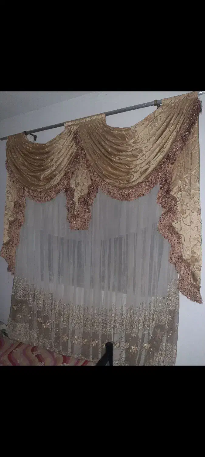 پرده با والن 2 عدد|پرده، رانر، رومیزی|آستانه اشرفیه, |دیوار