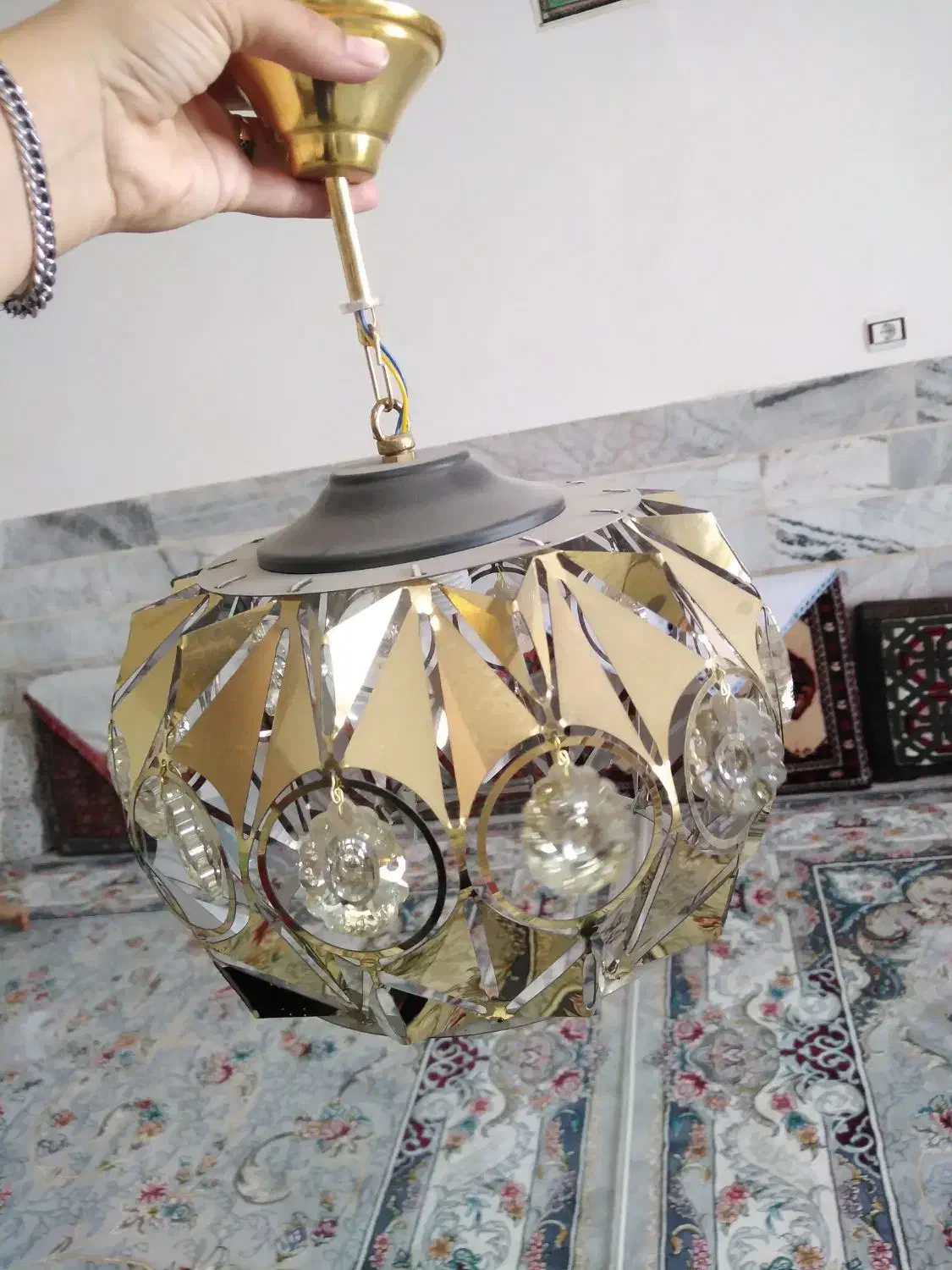 لوستر|لوستر و چراغ آویز|بیرجند, |دیوار