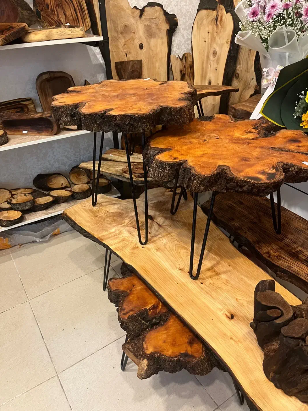 میز وگل میز ،ظروف چوبی|بوفه، ویترین، کنسول|رامهرمز, |دیوار