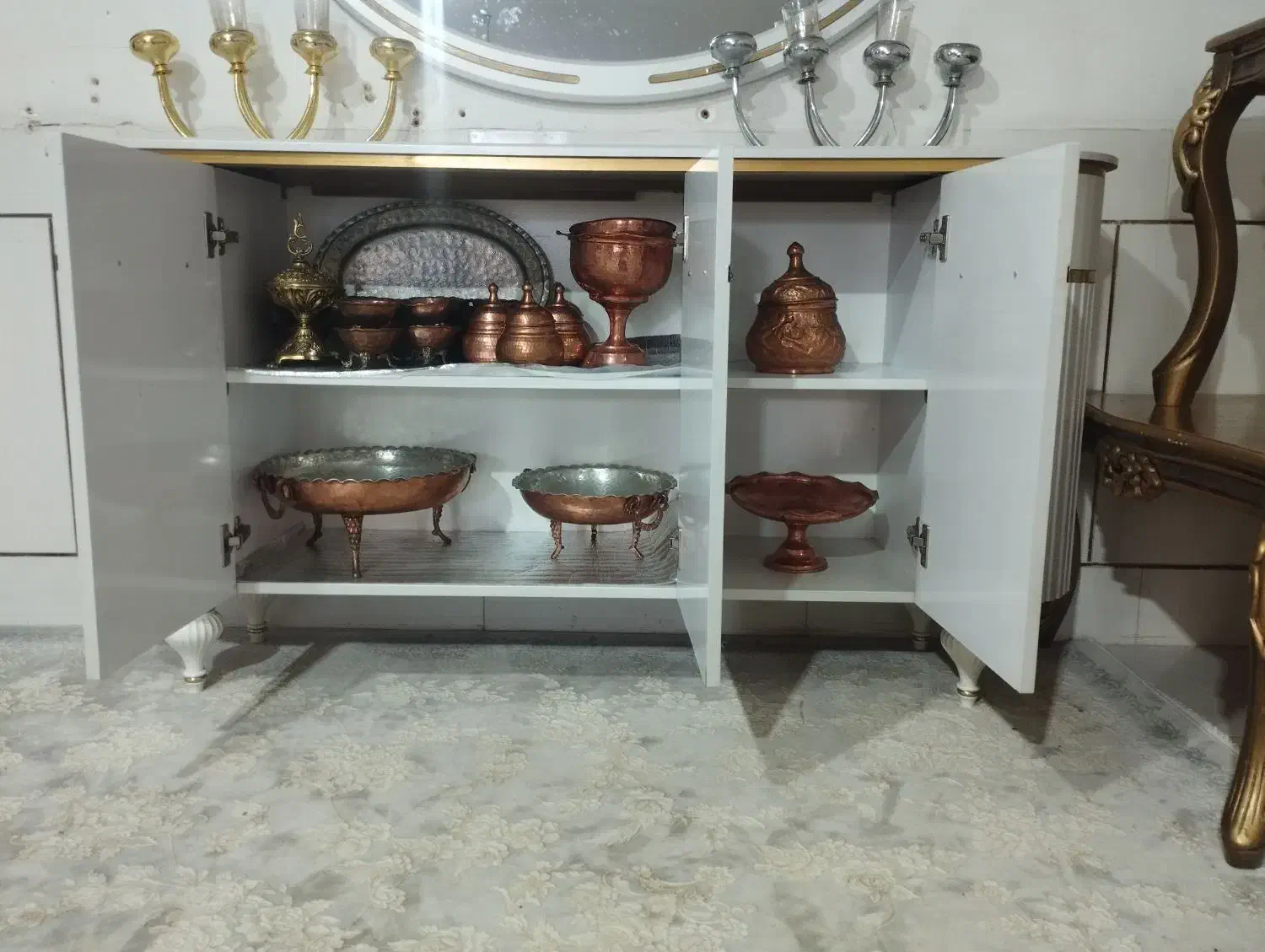 آینه کنسول شیک و زیبا|بوفه، ویترین، کنسول|فولادشهر, C1|دیوار