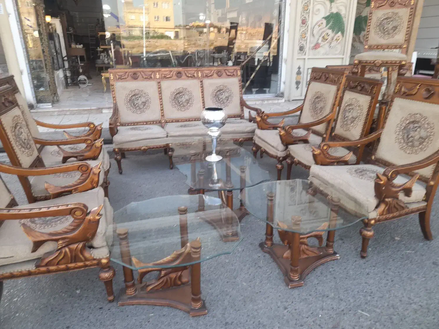 مبلمان ۹نفره با نهارخوری ۸نفره کاملا سالم|مبلمان خانگی و میز عسلی|کرج, اخترآباد|دیوار
