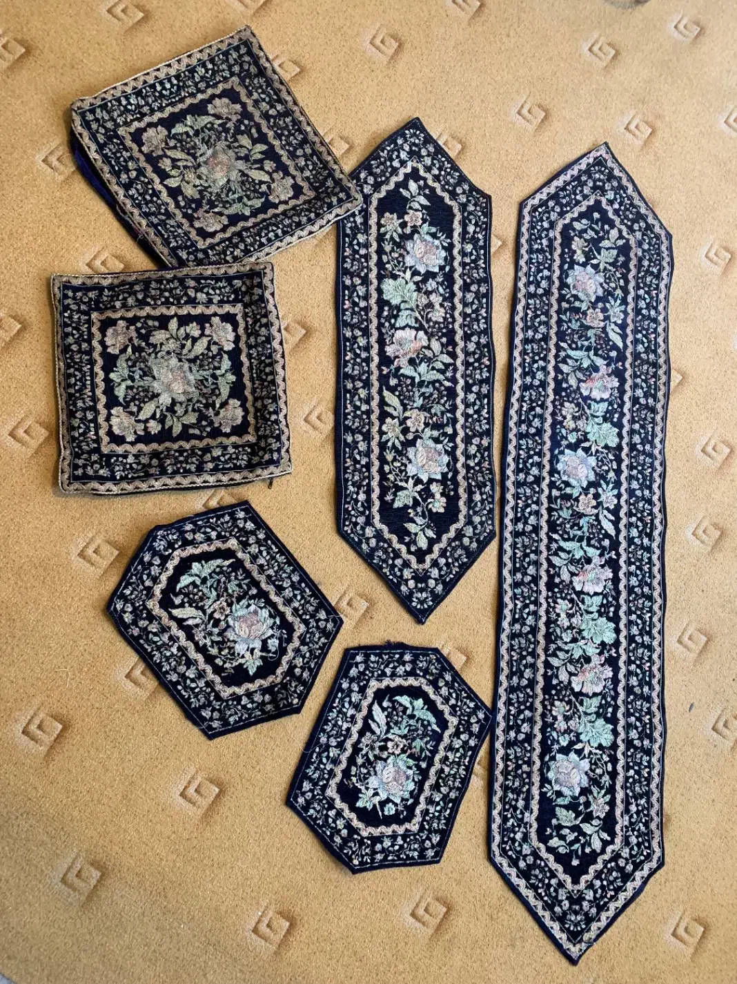 رومیزی ۶تیکه|پرده، رانر، رومیزی|ساری, |دیوار