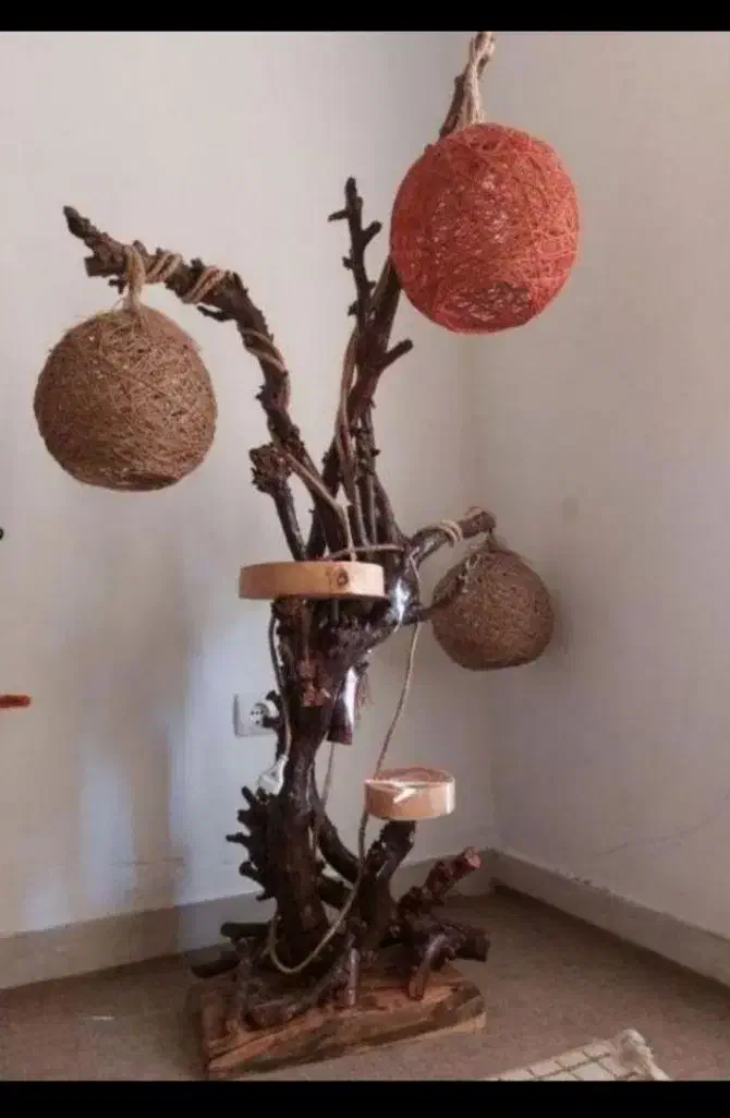 آباژور چوبی .|چراغ خواب و آباژور|آزادشهر, |دیوار