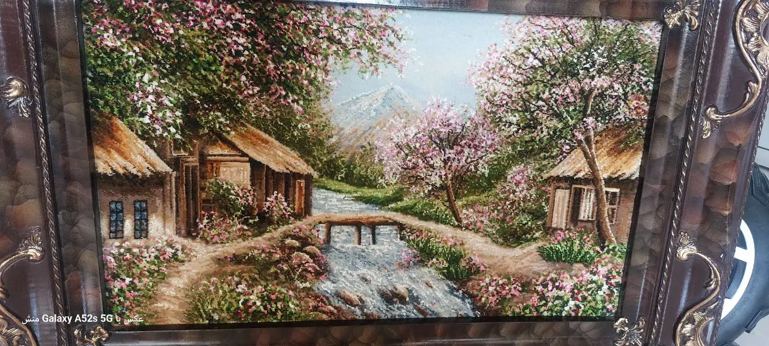 تابلو فرش چله ابریشم|تابلو فرش|اصفهان, چرخاب|دیوار