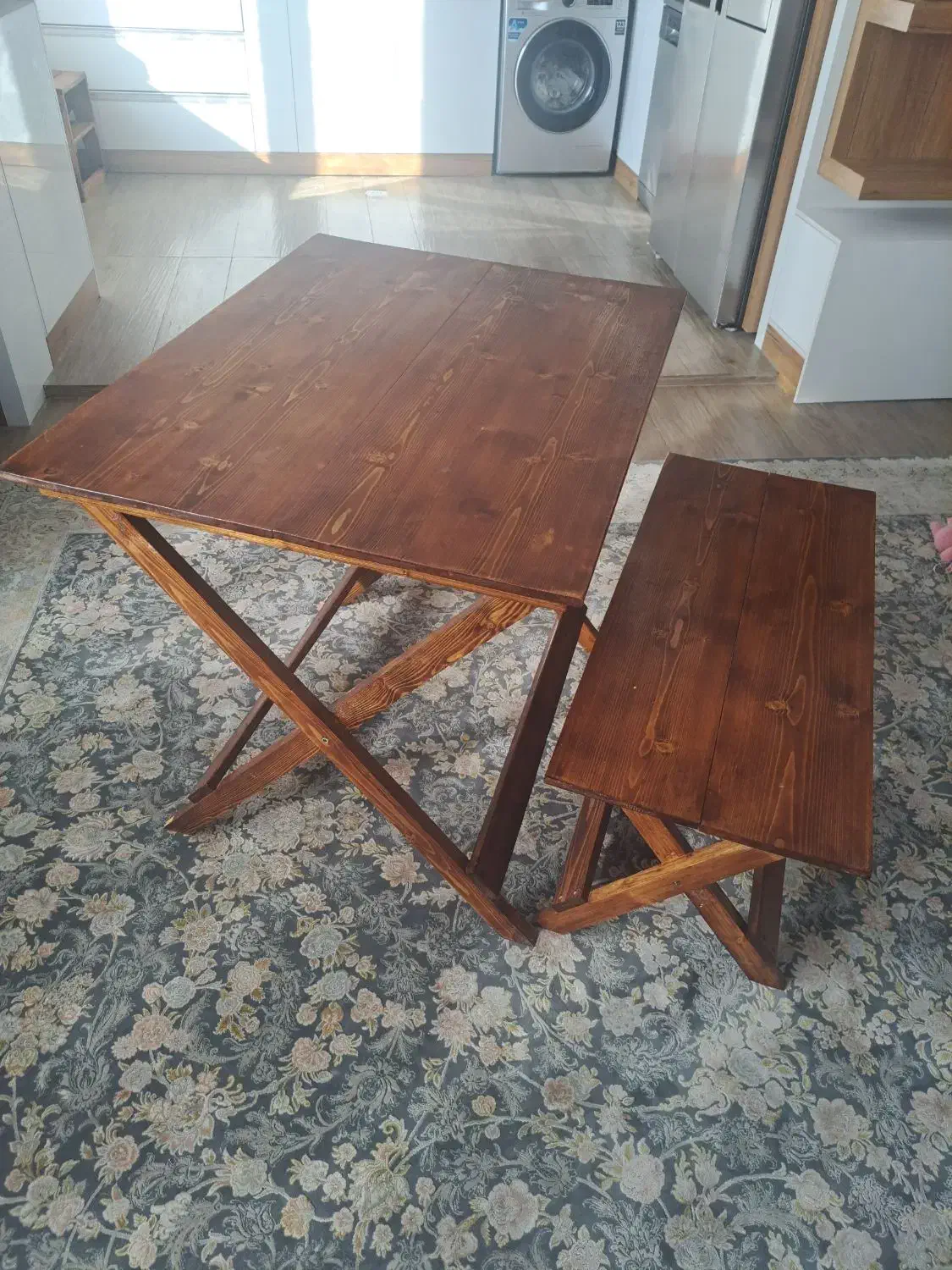 میز وصندلی تاشو چوب|میز و صندلی غذاخوری|قزوین, |دیوار