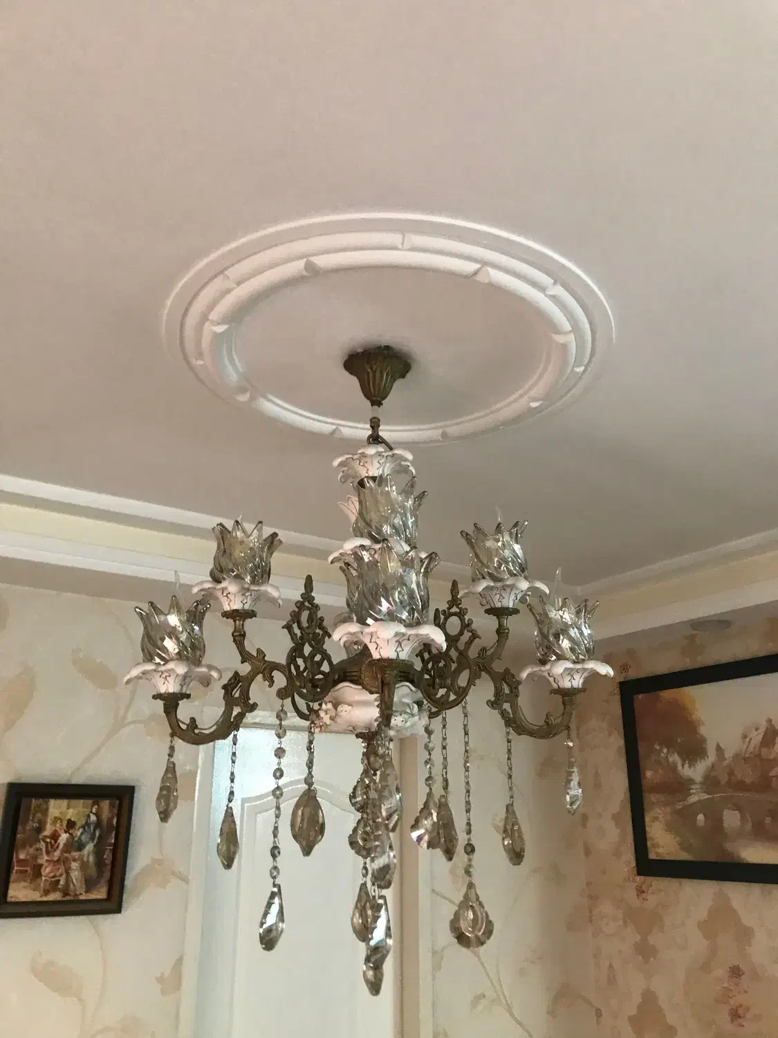 لوستر چینی و برنز|لوستر و چراغ آویز|تهران, سجاد|دیوار