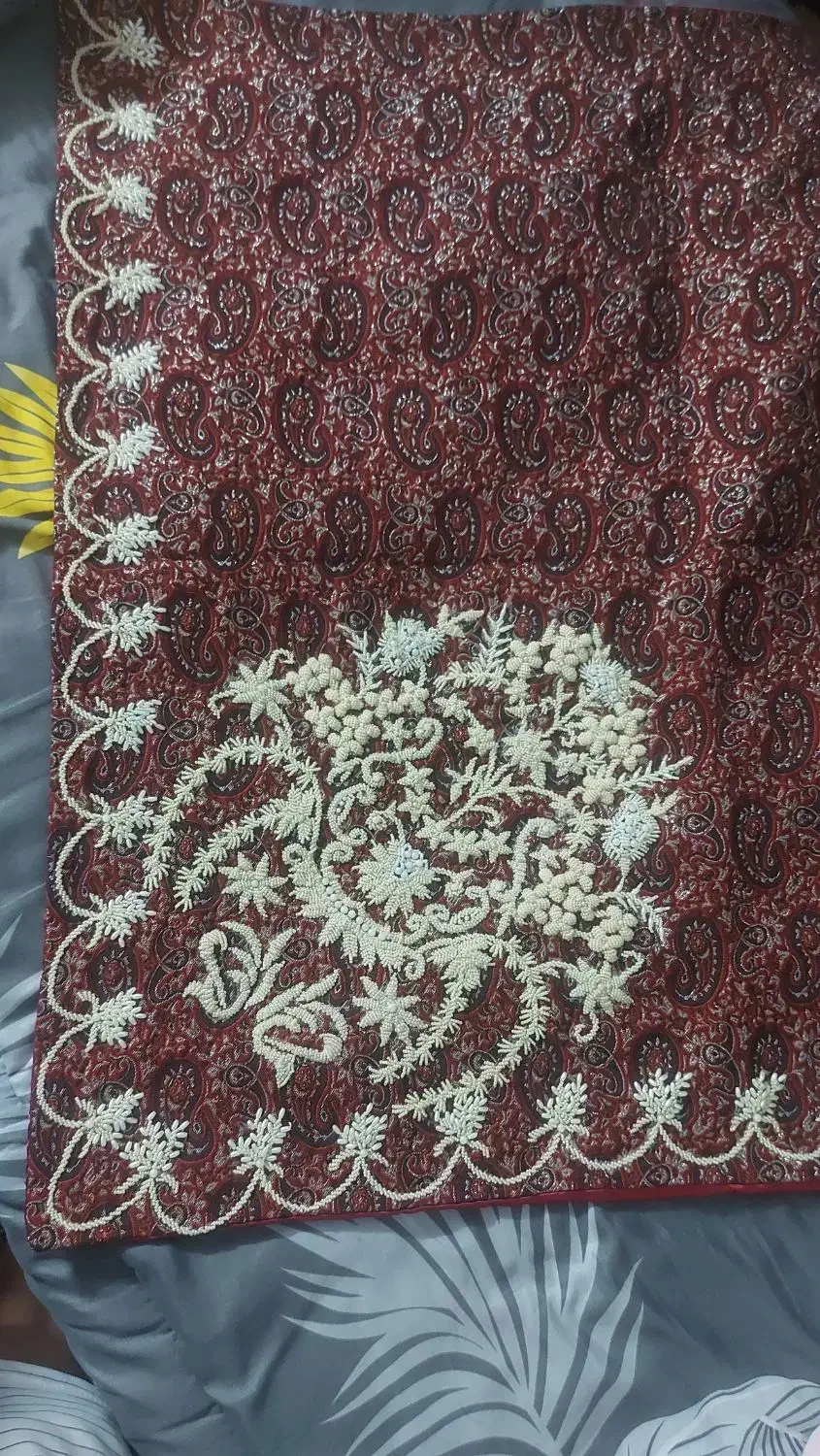 ترمه سرمه دوزی|پرده، رانر، رومیزی|قم, علی آباد سعدگان|دیوار