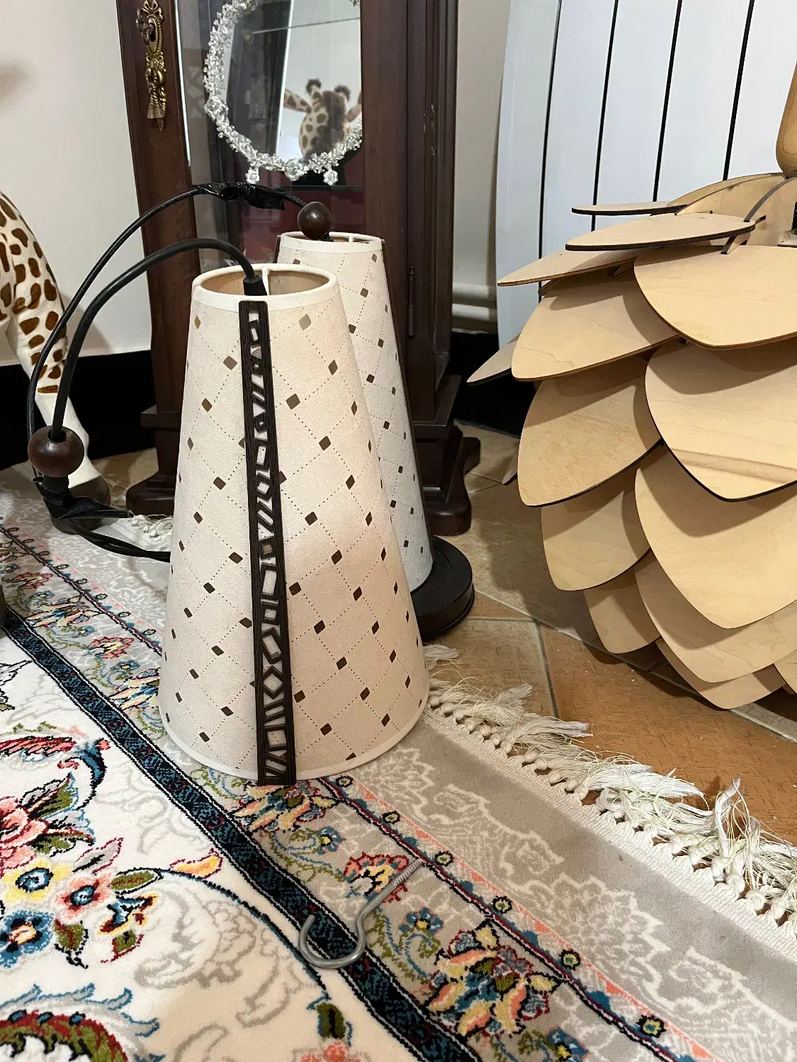 لوستر چوبی|لوستر و چراغ آویز|خرم‌آباد, |دیوار