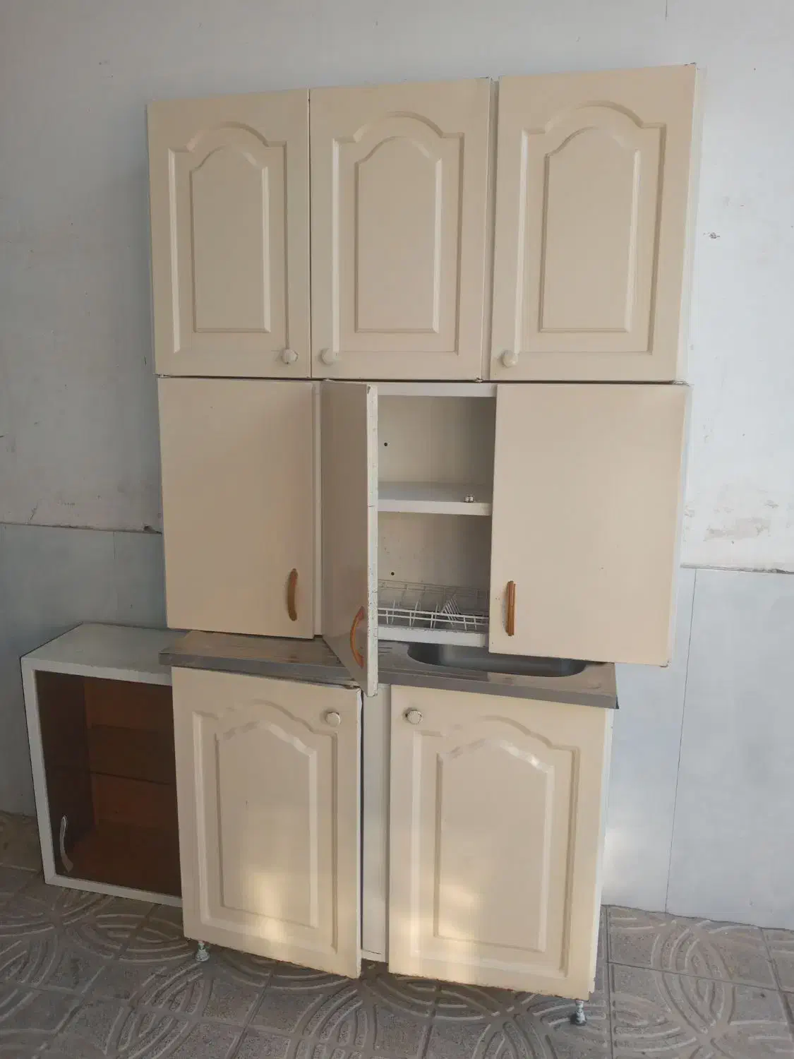 کابینت فلزی|آب‌چکان و نظم‌دهنده ظروف|اطاقور, |دیوار