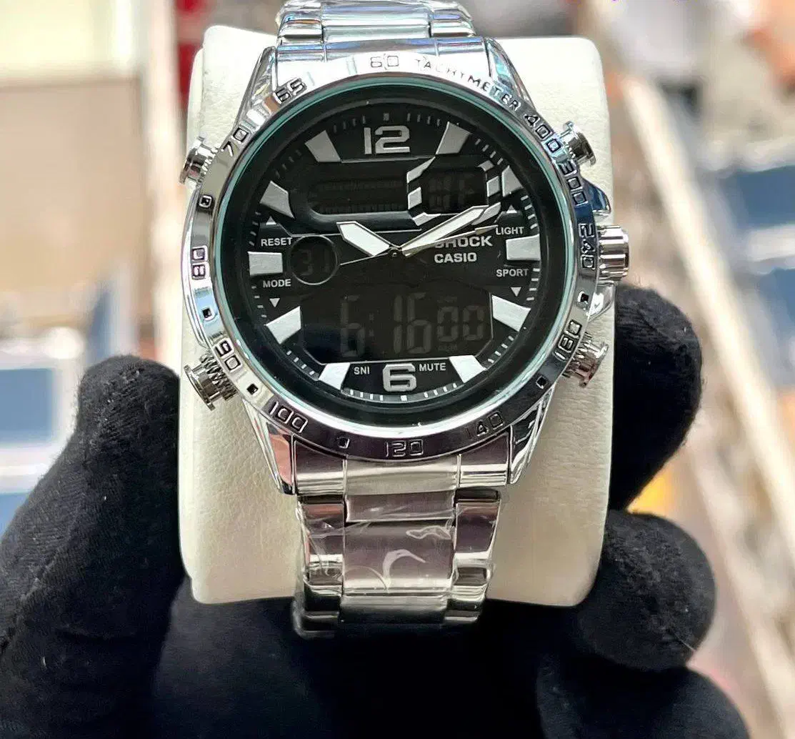 ساعت کاسیو جی شاک دو زمانه موتور ژاپن فلزی Casio|ساعت|اصفهان, قلعه طبره|دیوار