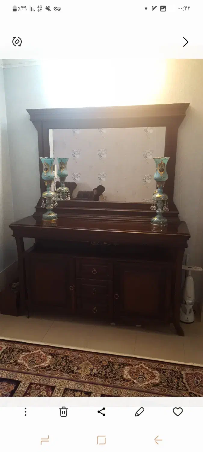 آینه و کنسول|بوفه، ویترین، کنسول|تهران, درختی|دیوار