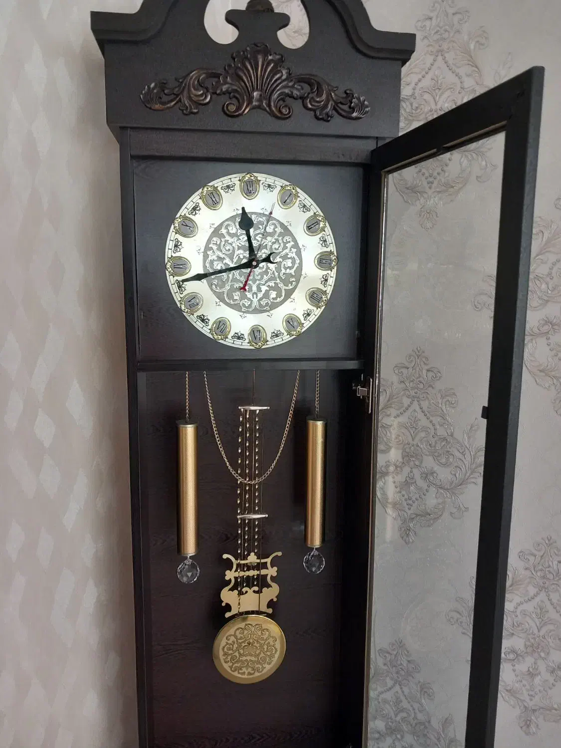 ساعت ایستاده چوبی|مبلمان خانگی و میز عسلی|تاکستان, |دیوار