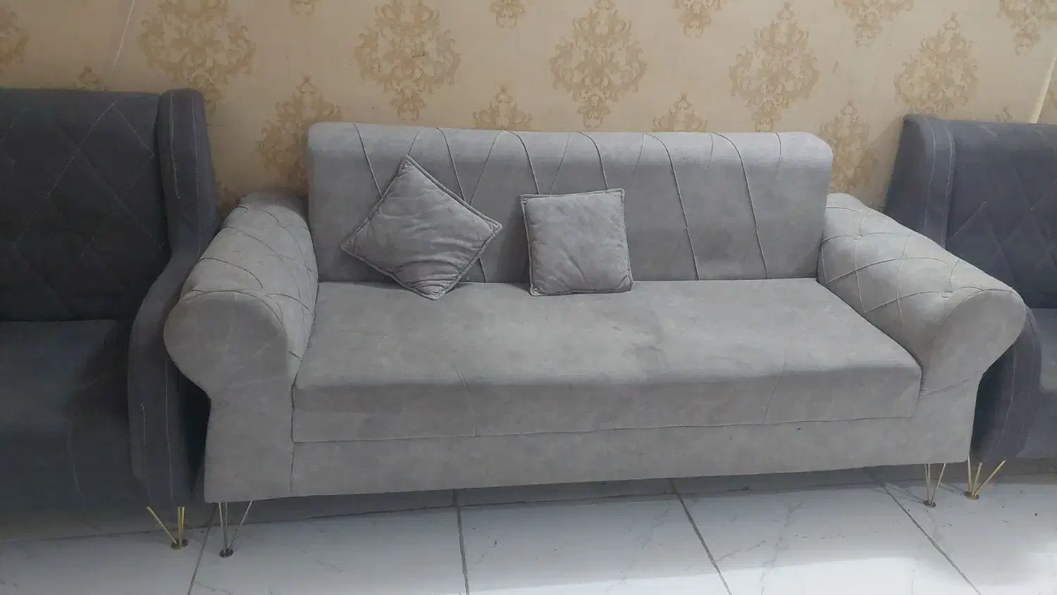 مبلمان ۷نفره رنگ طوسی ذغالی|مبلمان خانگی و میز عسلی|مشهد, سید رضی|دیوار