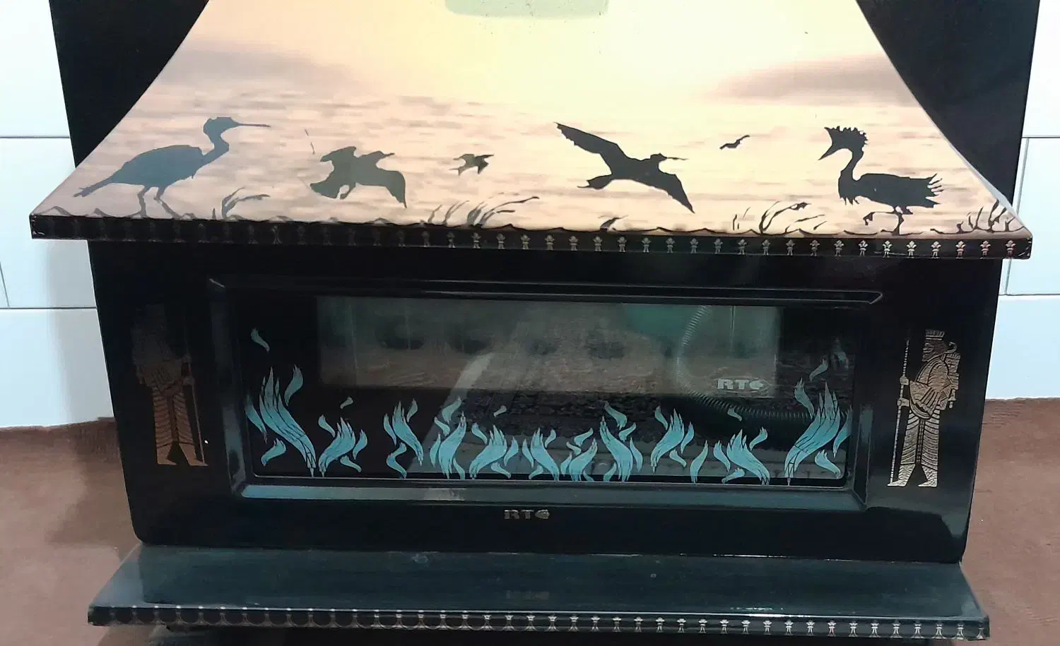 بخاری طرح شومینه|بخاری، هیتر، شومینه|بروجن, |دیوار