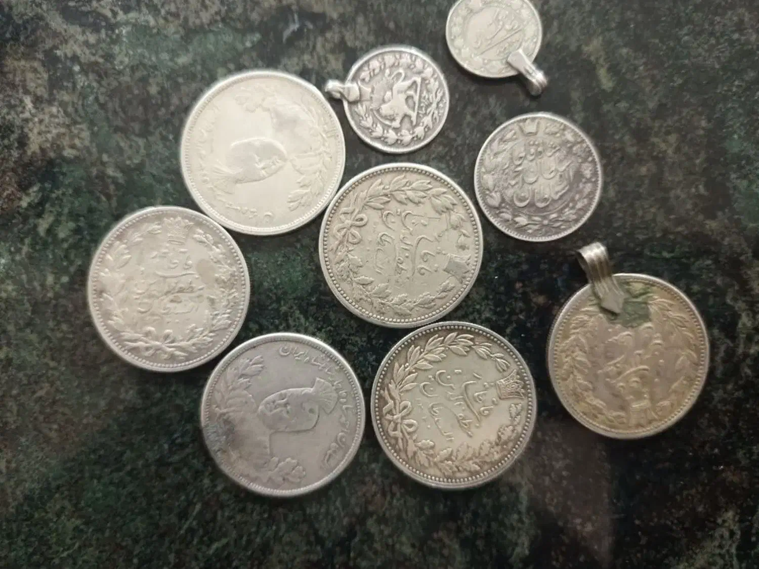 سکه نقره قاجاری|کلکسیون اشیاء عتیقه|طبس, |دیوار