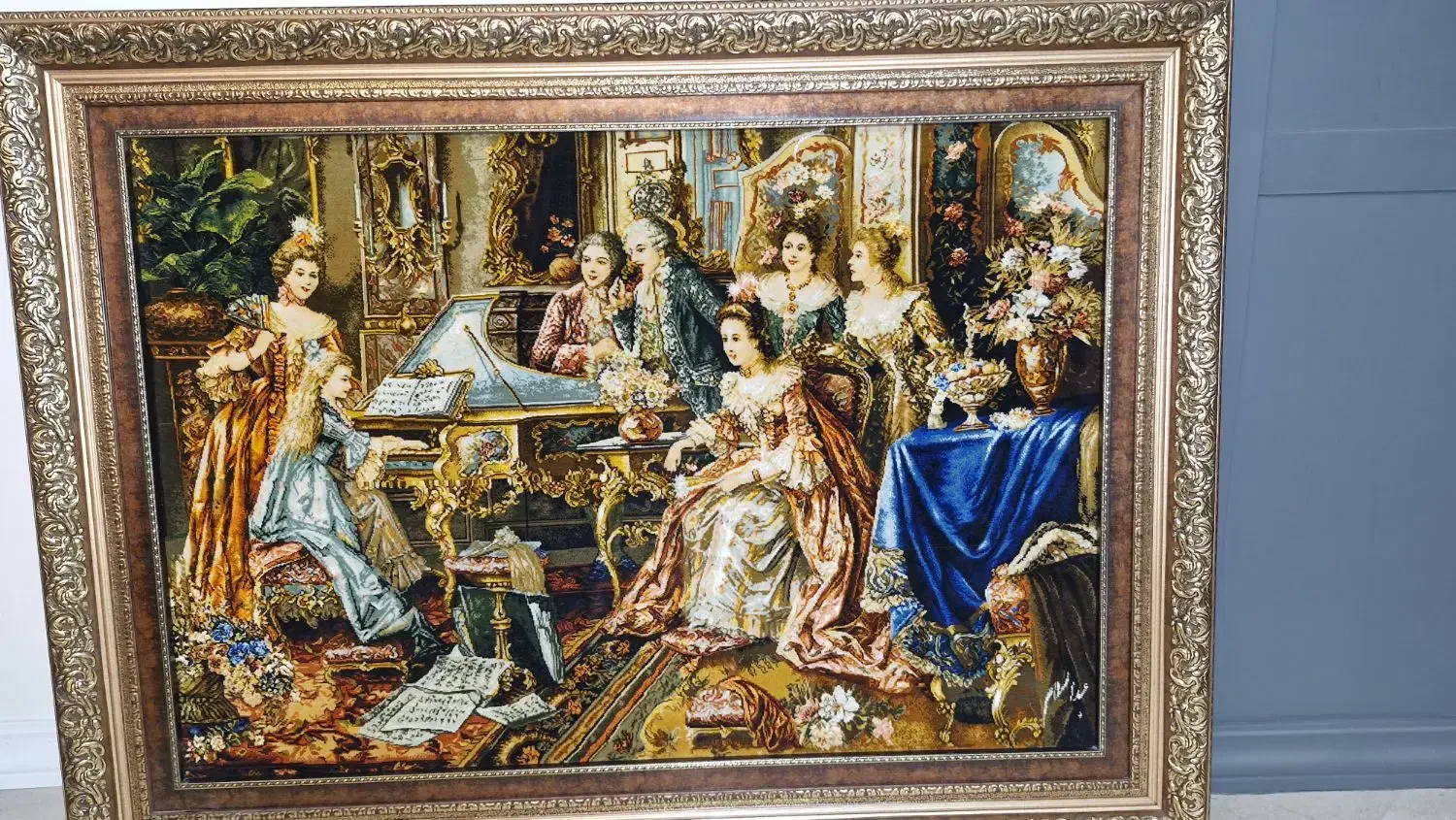 تابلو فرش دستباف(پیانوزن)۵۰رج نو|تابلو فرش|اصفهان, شهرستان|دیوار