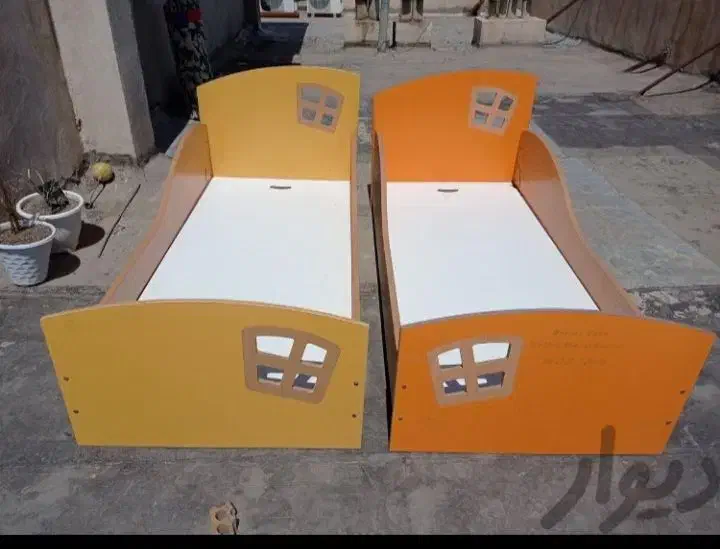 تخت کودک و نوجوان و دراور|تخت و سرویس خواب|فولادشهر, C5|دیوار