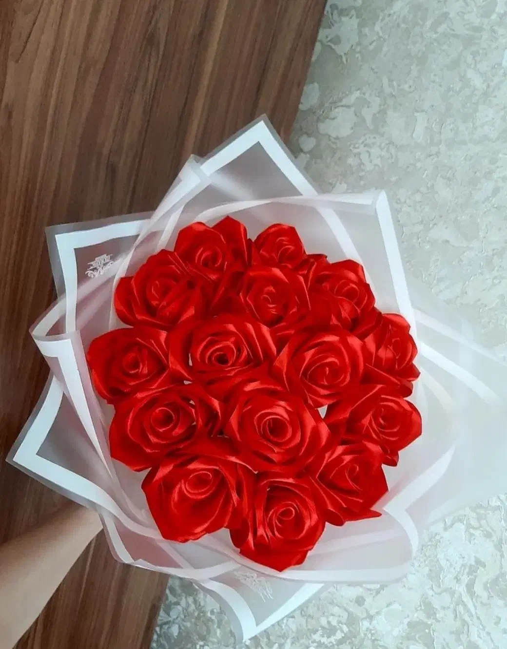 دسته گل روبانی|گل مصنوعی|قم, باغ شریفی|دیوار