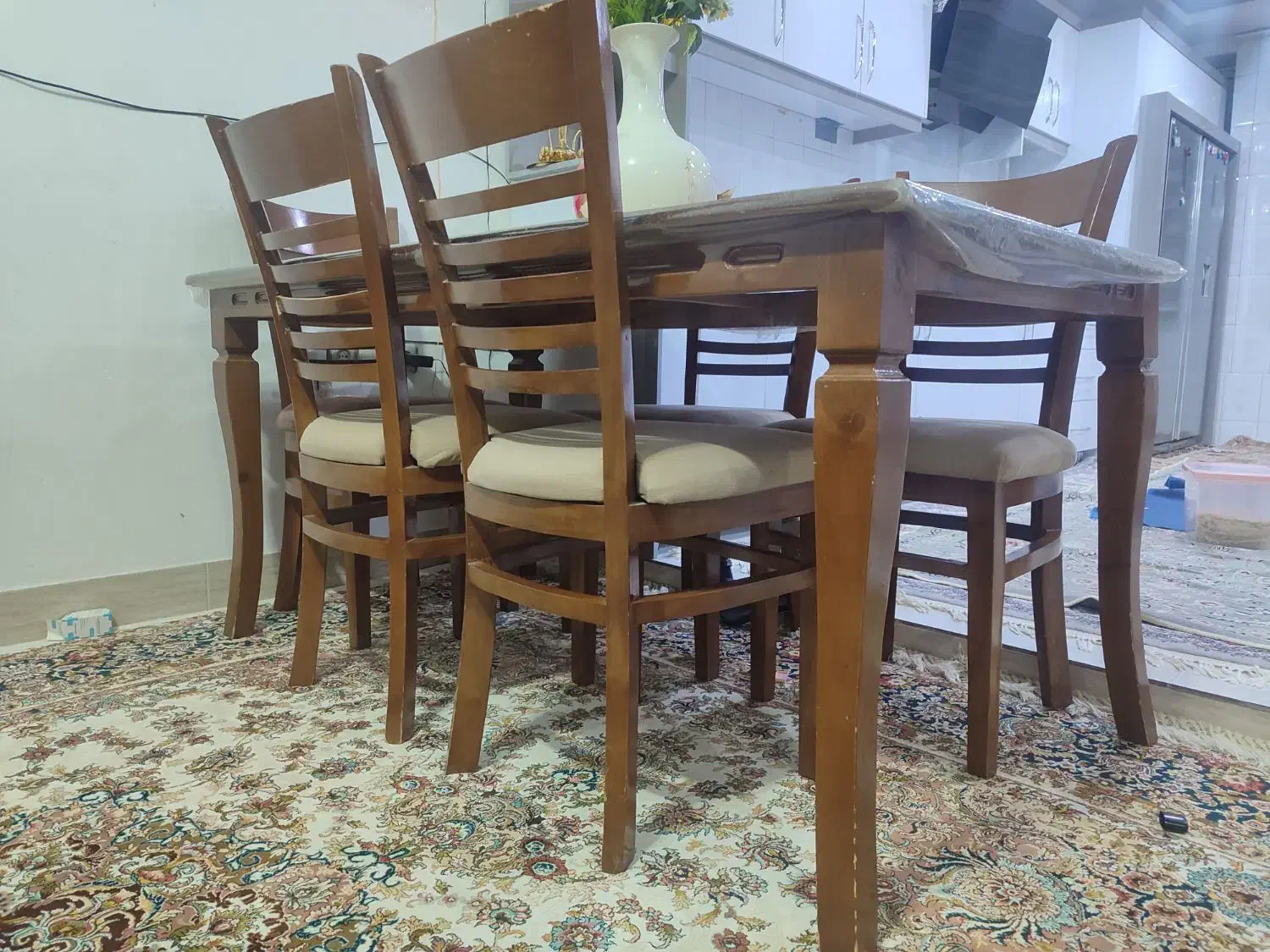 میز نهار خوری 6  نفره کاملا چوب|میز و صندلی غذاخوری|بوکان, |دیوار