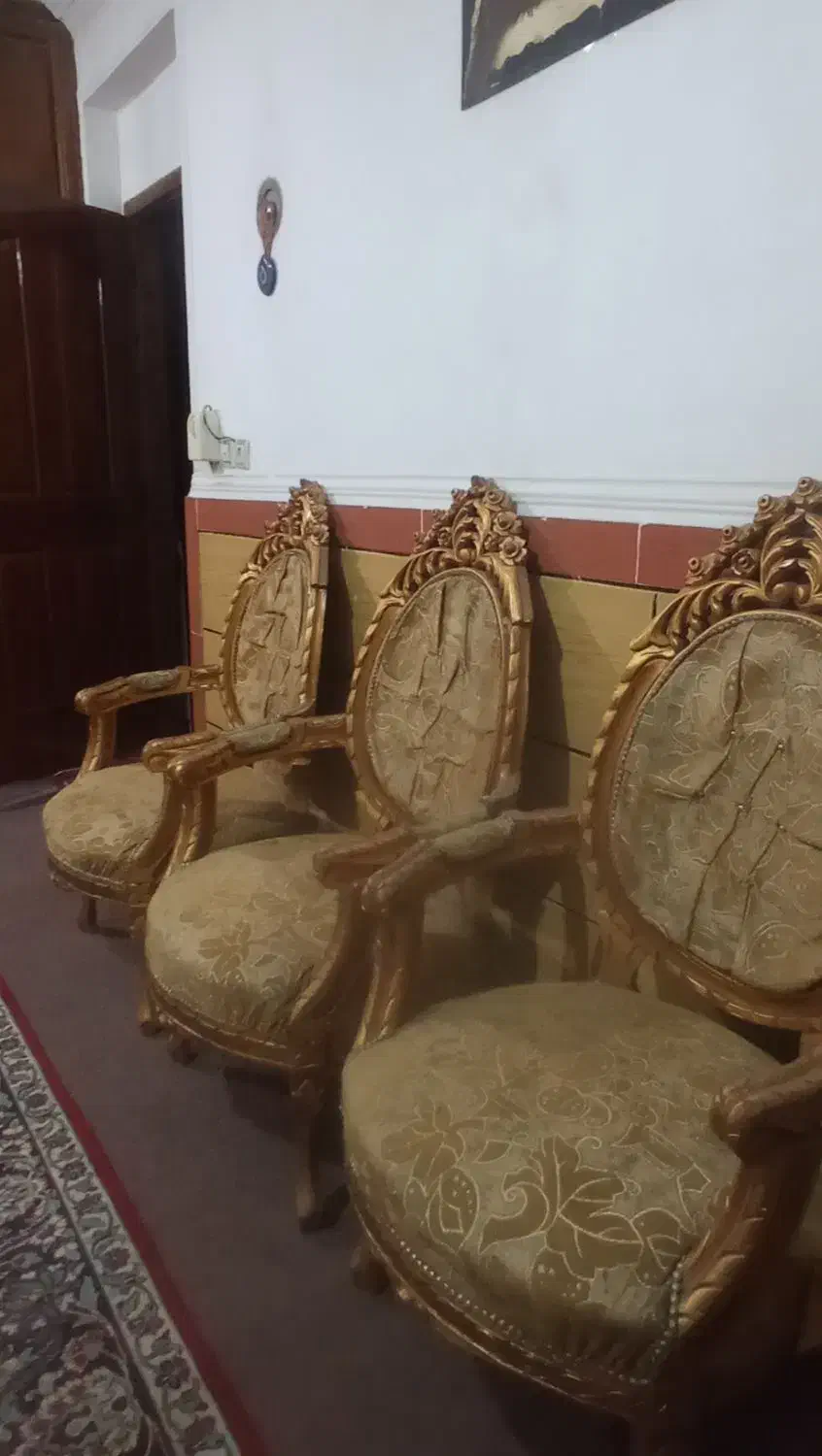 مبل 8 نفره سلطنتی میز عسلی 3تا|مبلمان خانگی و میز عسلی|سنگدوین, |دیوار