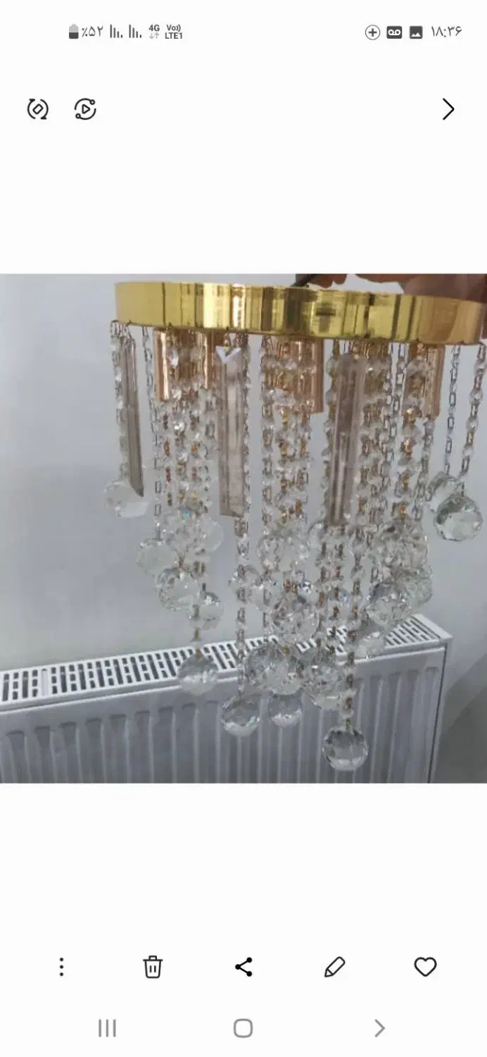 دو عدد لوستر راهرویی یا اتاقی|لوستر و چراغ آویز|اصفهان, پروین|دیوار