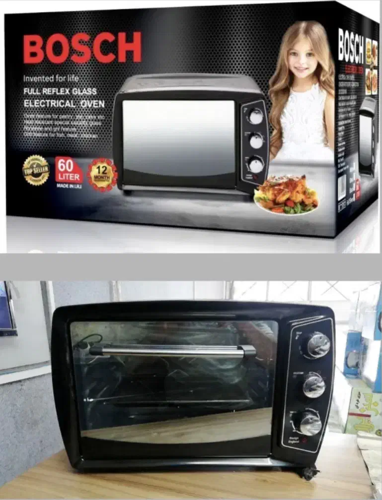 آون توستر 60 لیتری طرح بوش مدل تایمردار|اجاق گاز و لوازم برقی پختوپز|رشت, خمیران زاهدان|دیوار