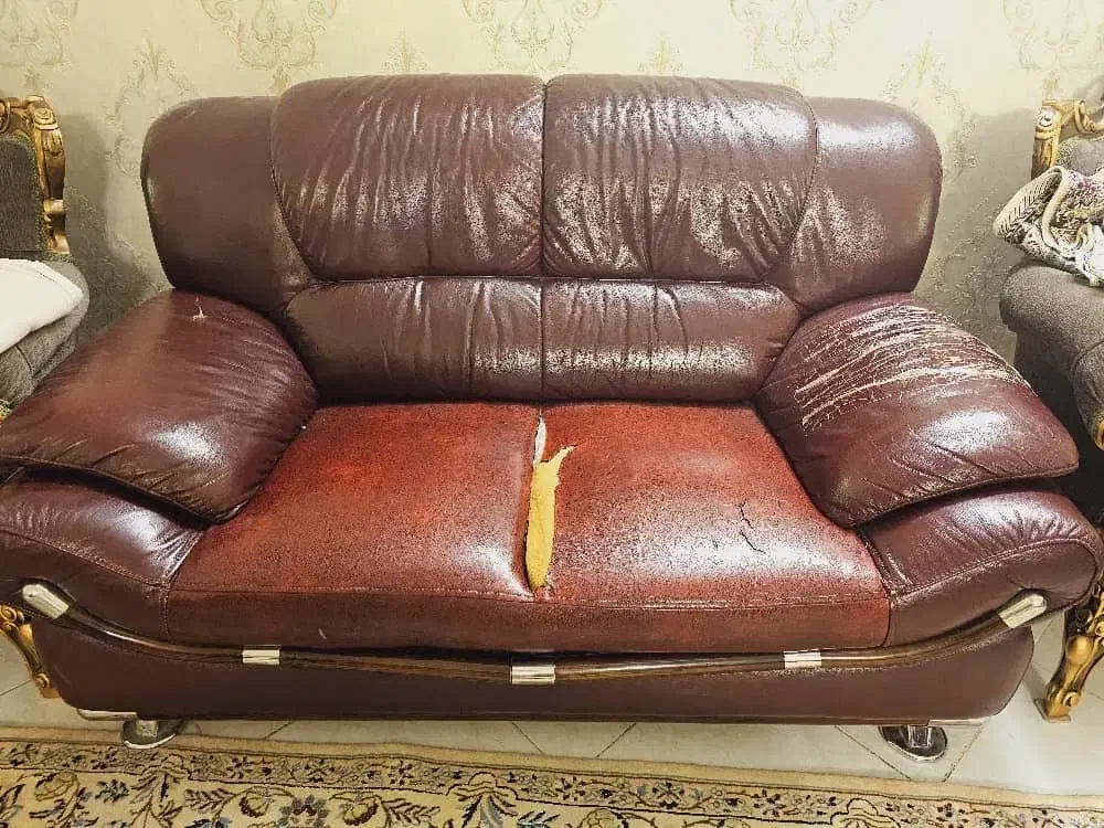 مبل ترک چنتیک چرم|مبلمان خانگی و میز عسلی|تهران, صد دستگاه|دیوار