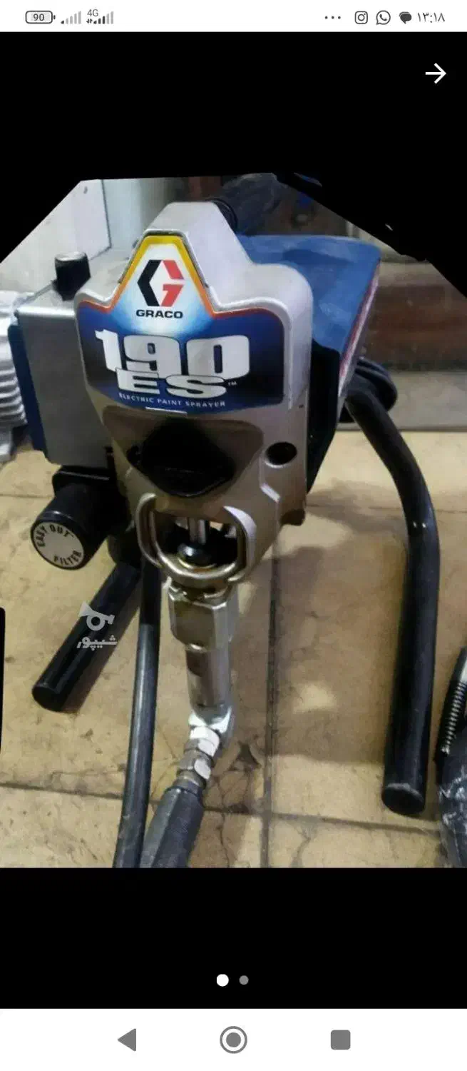 اجاره ی ایرلس برقی (رنگ پاش برقی،گراکو آمریکا )|ابزارآلات|لنجان, |دیوار