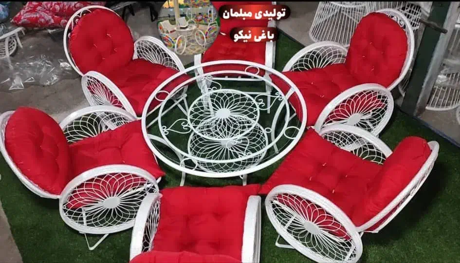 میز صندلی باغی/ طرح کالسکه/قیمت تولیدی|مبلمان خانگی و میز عسلی|چابکسر, |دیوار