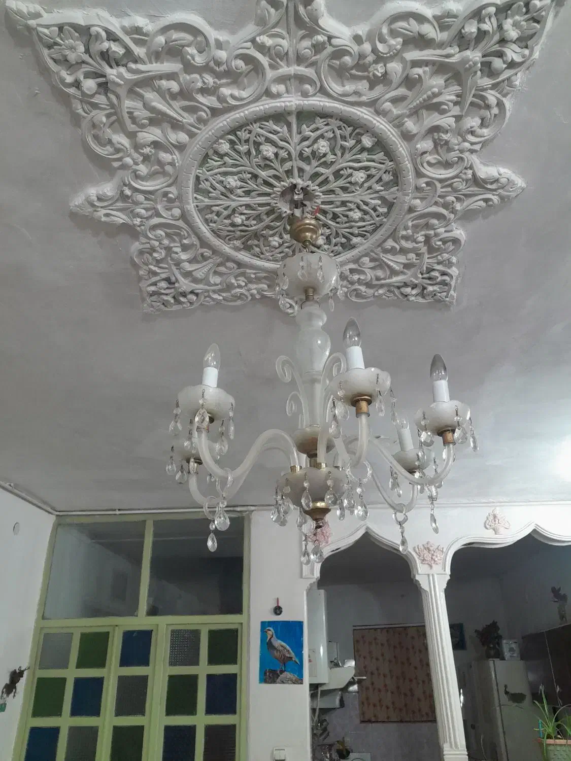 لوستر شش شاخه|لوستر و چراغ آویز|بروجرد, |دیوار