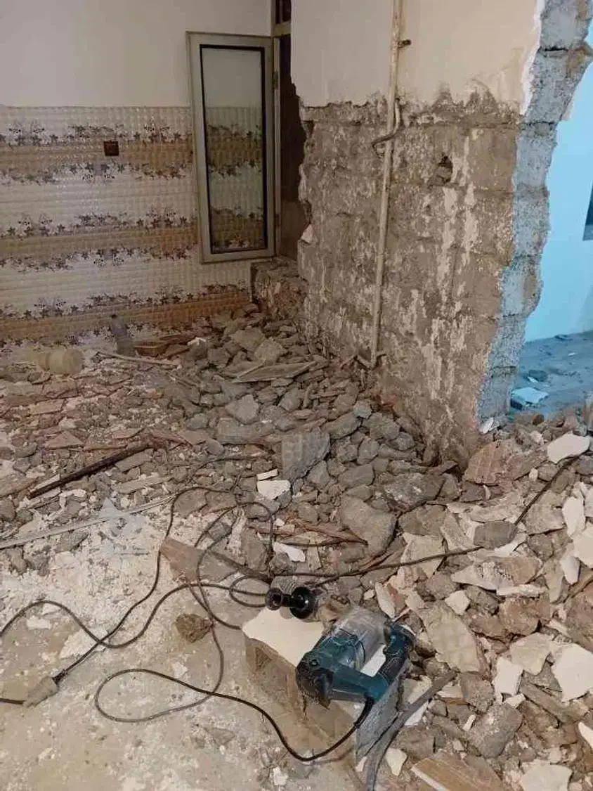 تخریب ساختمان بازسازی دیوار کف صفرتاصدکار شن ماسه|خدمات پیشه و مهارت|لاهیجان, کوی زمانی|دیوار