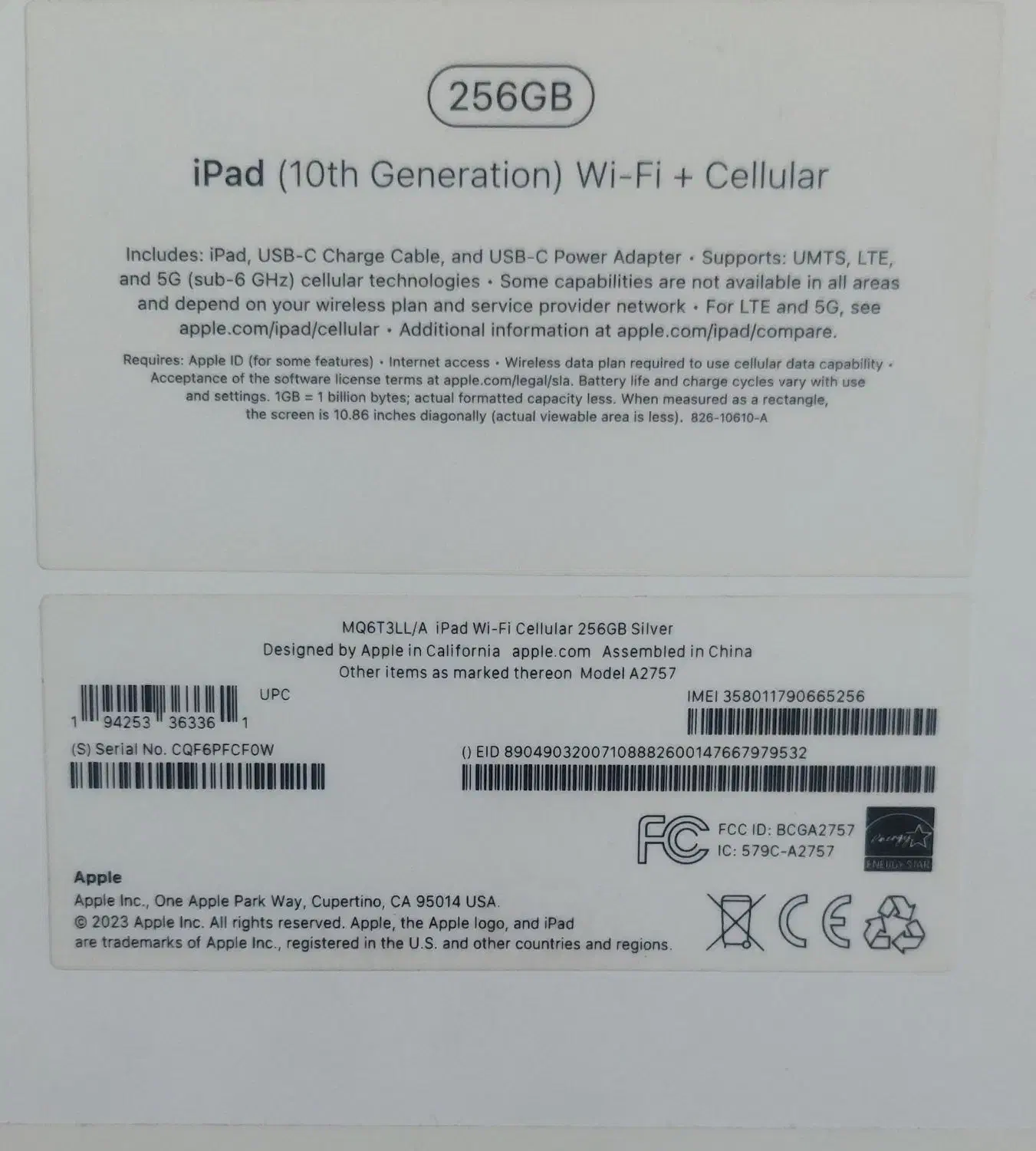 ipad 10 ، ۲۵۶ gb ، سیم کارتی|تبلت|تهران, تهرانپارس غربی|دیوار