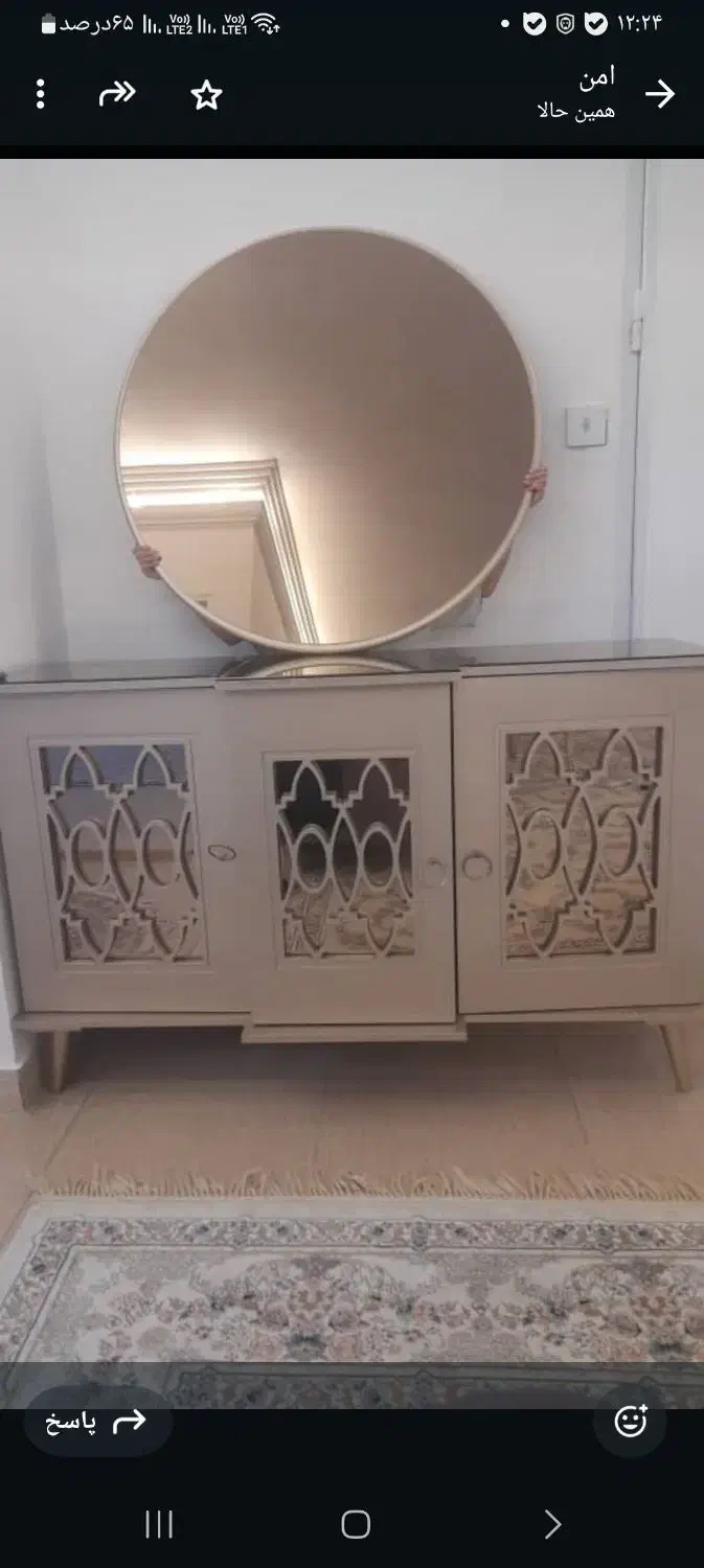 کنسول وآینه|بوفه، ویترین، کنسول|رشت, آب و برق|دیوار