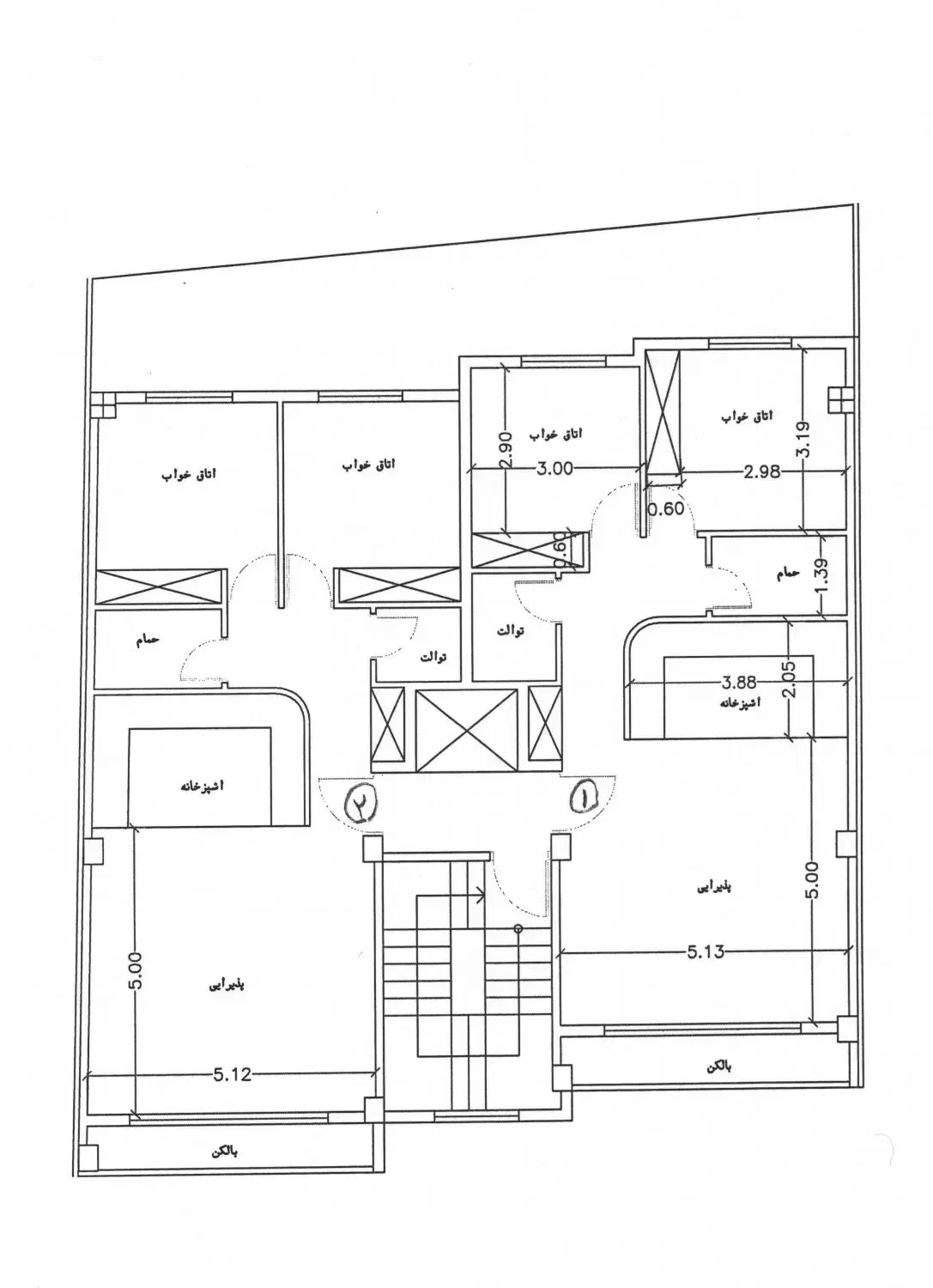 پیش فروش آپارتمان ۸۰ متری/طبقه ۲/خوش پلان/مرکز شهر|پیش‌فروش املاک|خلخال, |دیوار
