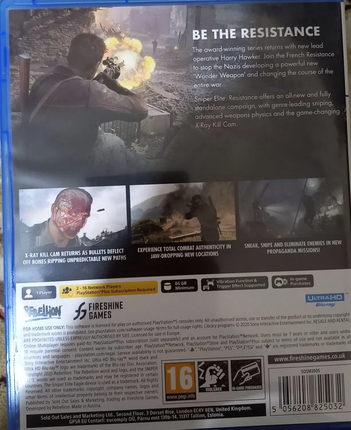 sniper elite resistance ps5|کنسول، بازی ویدئویی و آنلاین|تهران, سلسبیل جنوبی|دیوار