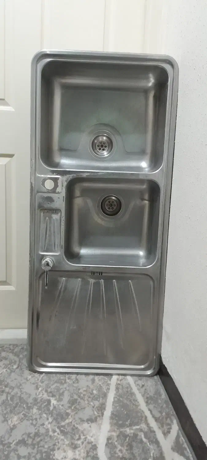 سینک دوکاسه توکار استیل البرز   52 × 120|مصالح و تجهیزات ساختمان|کرمانشاه, |دیوار