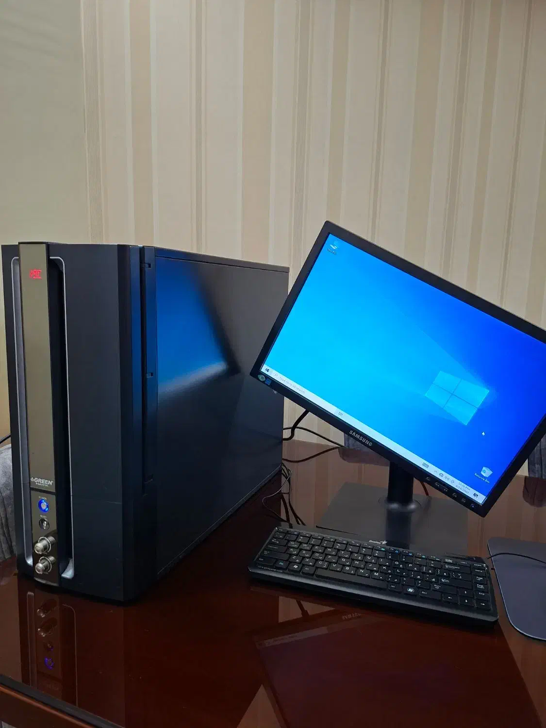 سیستم کامپیوتر خانگی مانیتور سامسونگ کیس پاور گرین|رایانه رومیزی|تهران, بریانک|دیوار