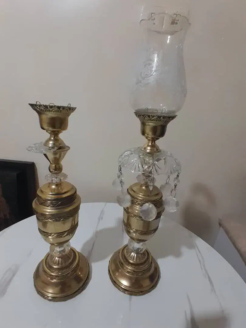 شمعدان برنز|لوستر و چراغ آویز|ارومیه, |دیوار