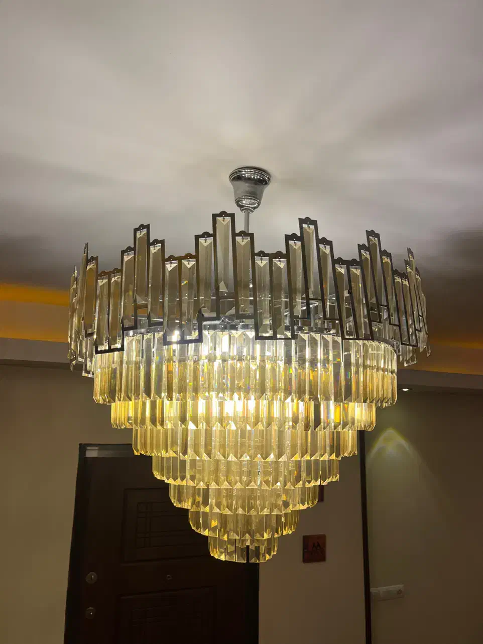 لوستر کریستال دو عدد|لوستر و چراغ آویز|تهران, یوسف‌آباد|دیوار