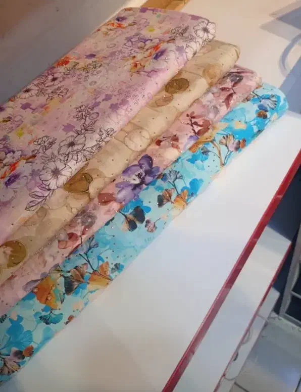 پارچه پیراهنی فول نگین قیمت مناسب|لباس|میناب, |دیوار