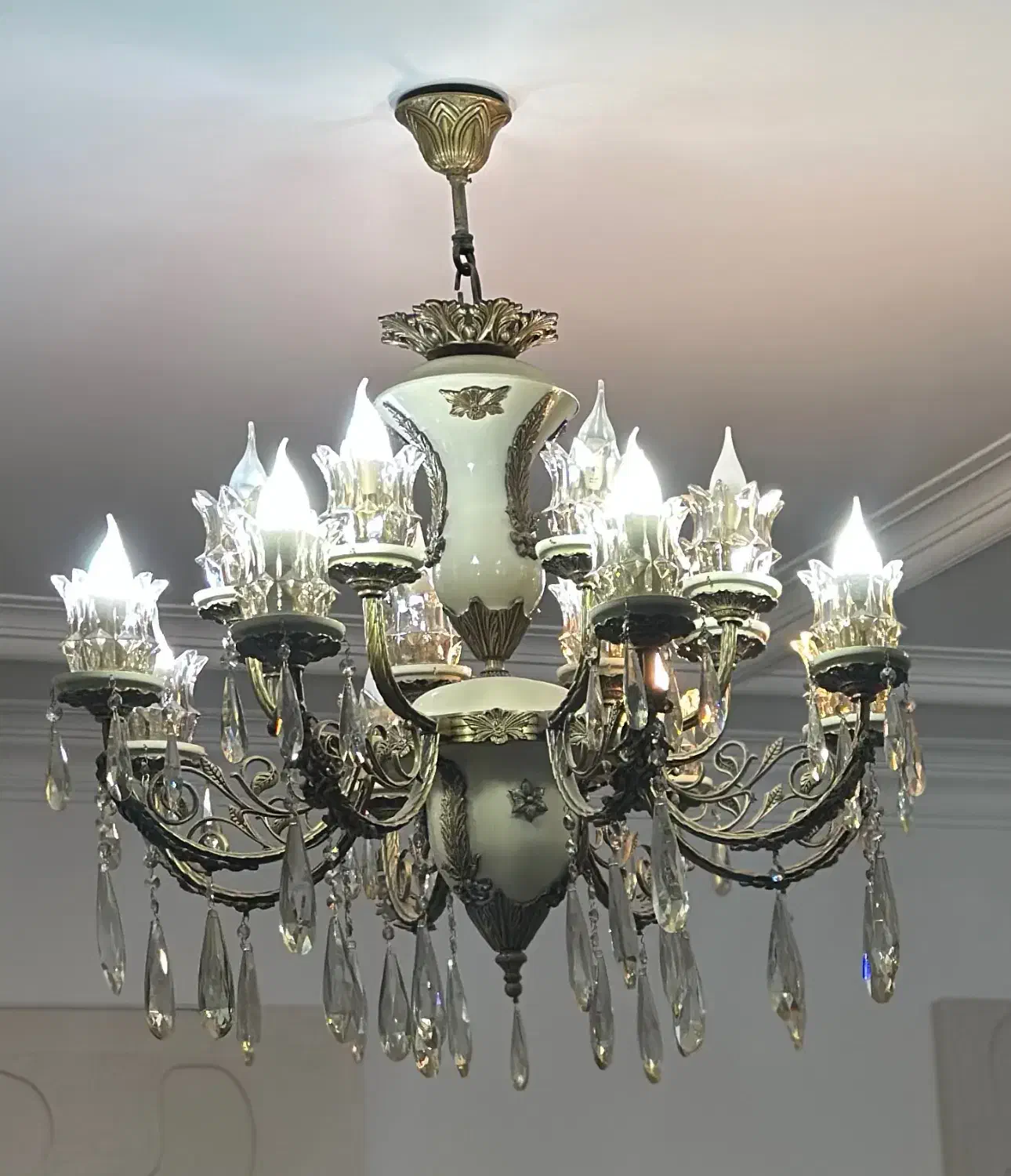 لوستر برنز ۸شاخه - ۱۶ شعله خاص|لوستر و چراغ آویز|اردبیل, |دیوار