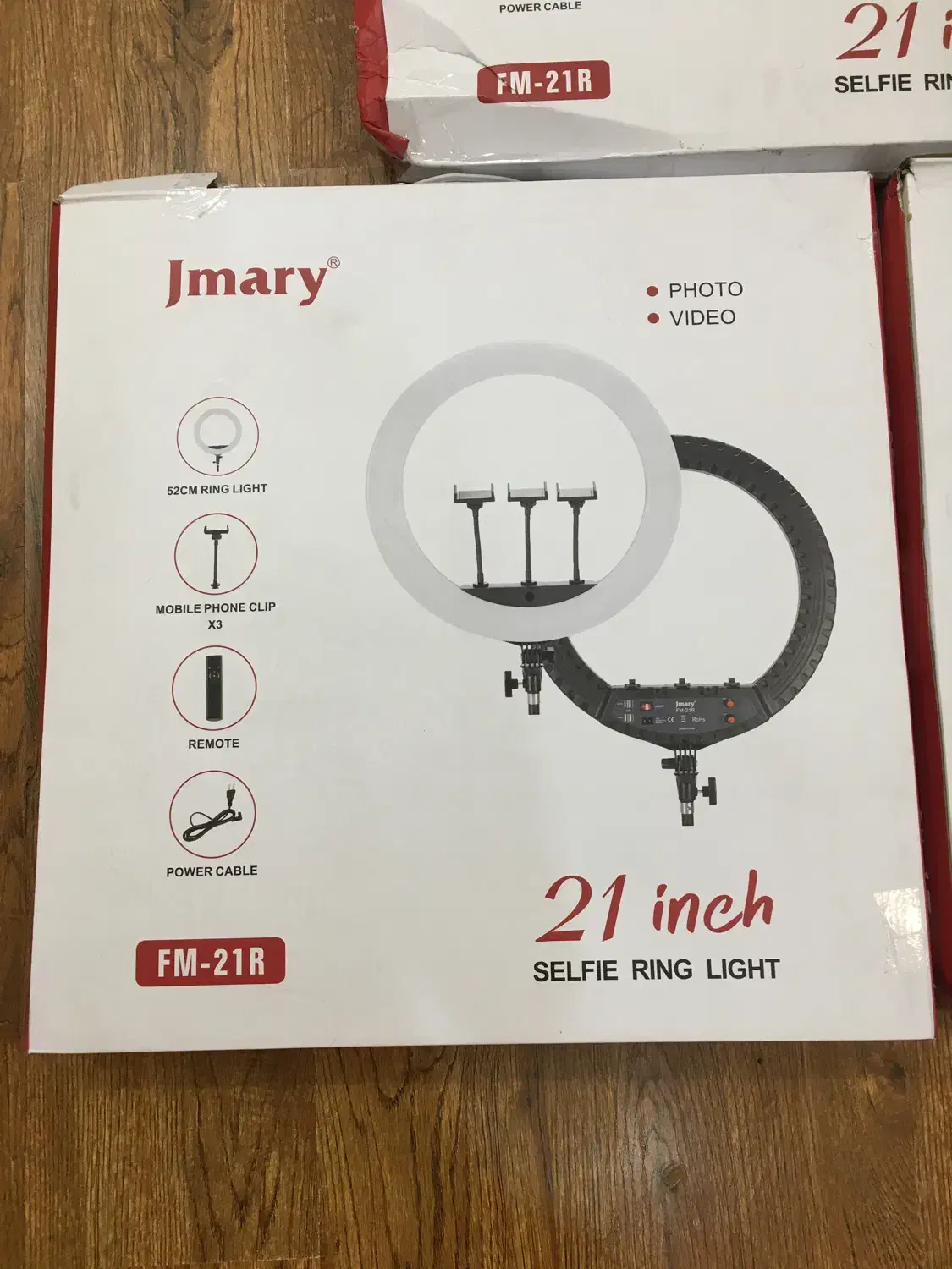 رینگ لایت ۲۱اینچ جیماری نو با سه پایه|دوربین عکاسی و فیلم‌برداری|تهران, مجیدآباد|دیوار