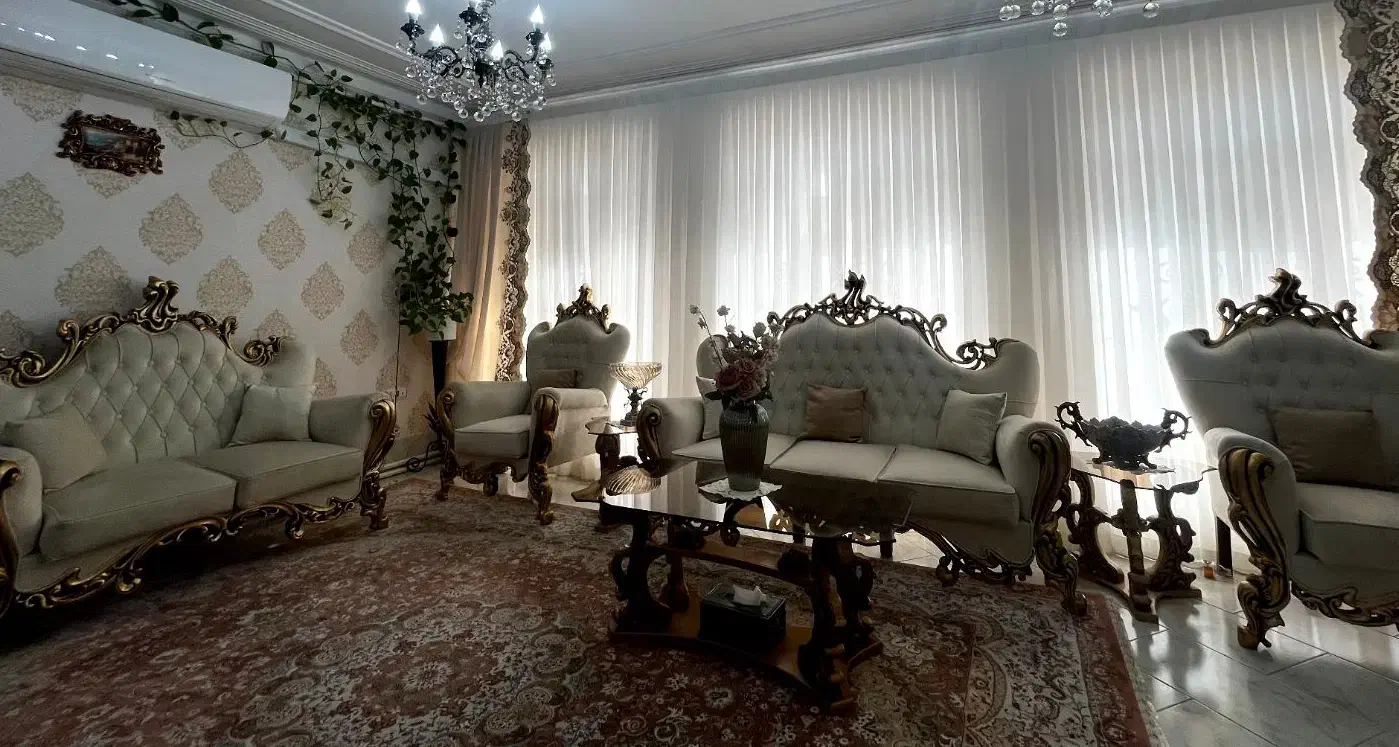 مبل سلطنتی 7 نفره|مبلمان خانگی و میز عسلی|میانه, |دیوار