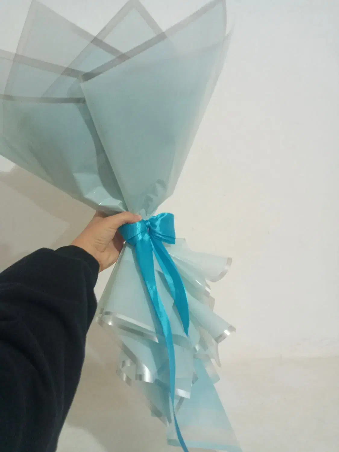 گل روبانی آبی|گل مصنوعی|زنجانرود, |دیوار