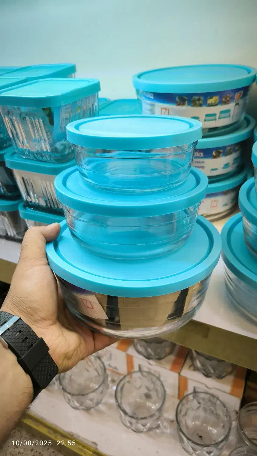 ظرف سه تیکه شیشه ای قابل استفاده ماکروفر«امیددکور»|ظروف سرو و پذیرایی|مشهد, شهرک رازی (شهرک غرب)|دیوار