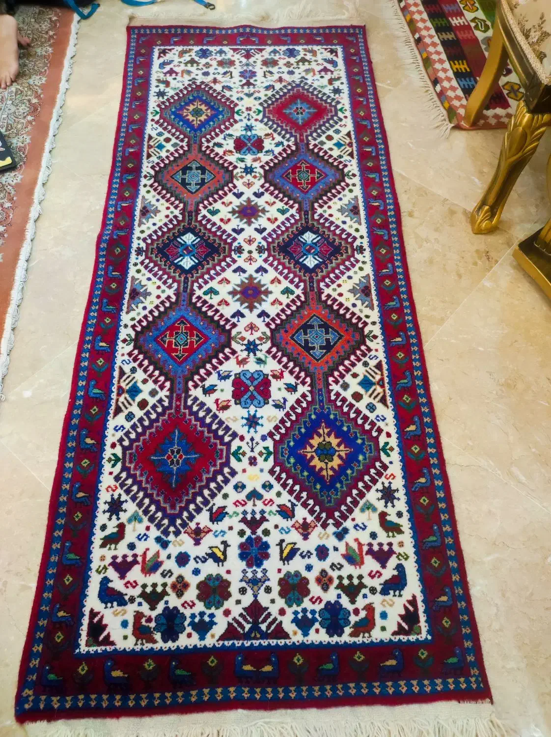 یک جفت فرش دست بافت قشقایی|فرش|تهران, علم و صنعت|دیوار