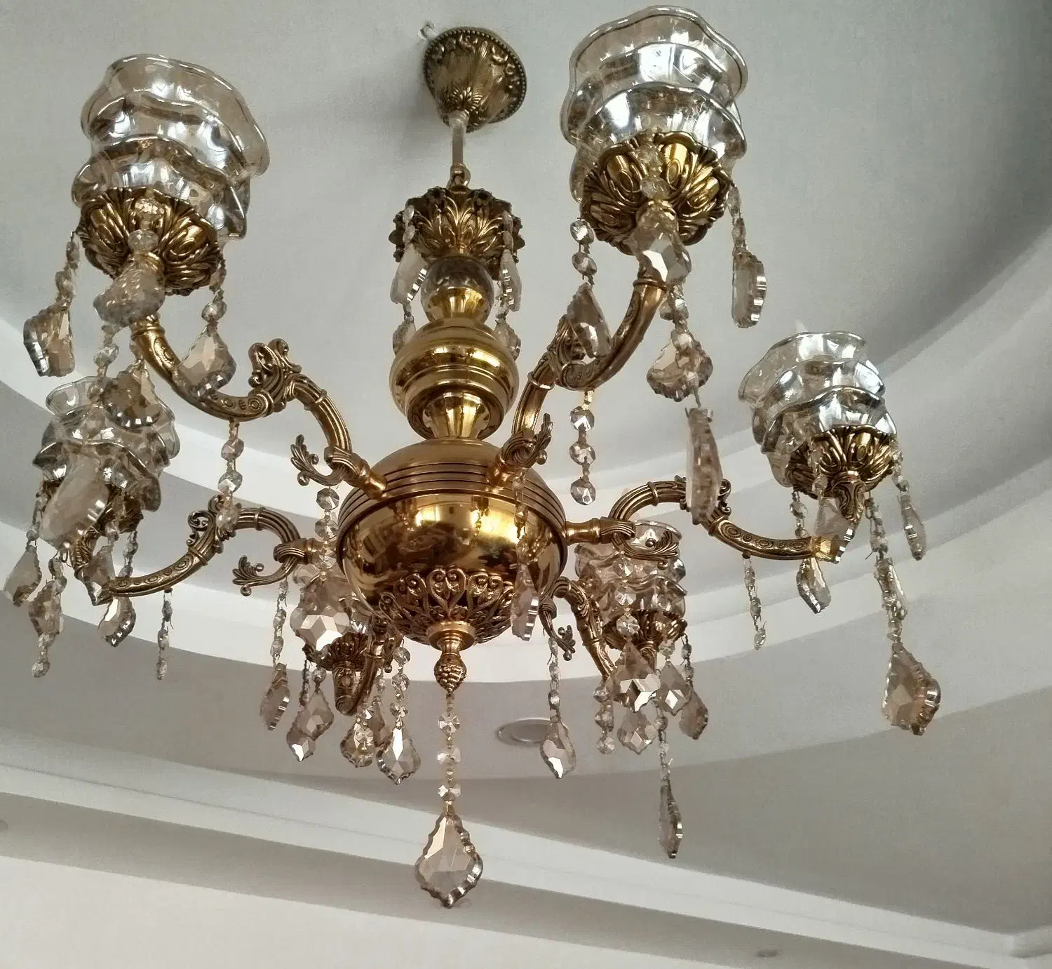 لوستر برنجی|لوستر و چراغ آویز|اراک, |دیوار